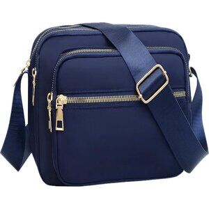 Small Nylon Crossbody Bags for Women Bright Dark Blue